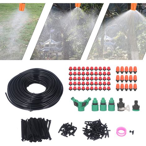 Verstellbares 50-Meter-Mikro-DIY-Bewässerungsset für landwirtschaftliche Betriebe, wassersparendes System, Bewässerungsset mit robusten Rohren für landwirtschaftliche Betriebe. (1/5)