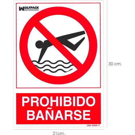 Poster Vietato fare il bagno 30x21 cm.