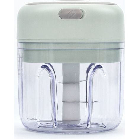 Mini-Akku-Küchenmaschine, Knoblauchzerkleinerer, Fleisch- und Gemüsemühle, leistungsstarker und tragbarer Zerkleinerer für Paprika, Gemüse und Nüsse, 250 ml, grün (1/5)