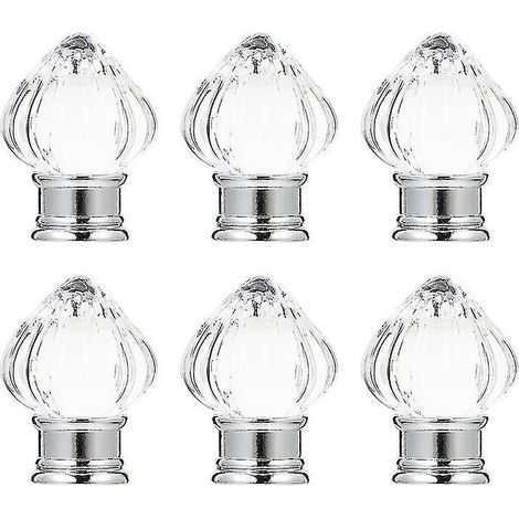 6 boutons en cristal