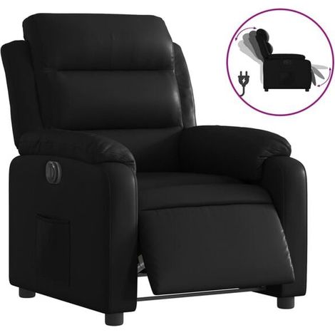 Fauteuil inclinable électrique en similicuir noir (1/5)