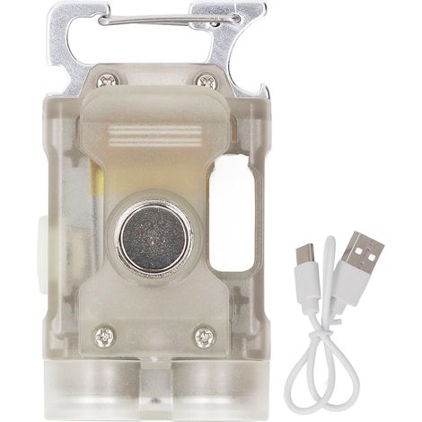 Torcia portachiavi a LED, ad alta luminosità, ricaricabile, magnetica, portatile, luce da lavoro per campeggio all'aperto. (1/5)