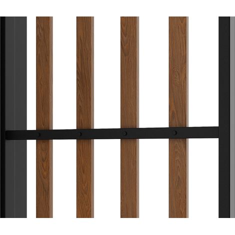 Set di 2 pannelli a griglia per pergola in acciaio e legno - L37,5 x H206 cm - MAZARA