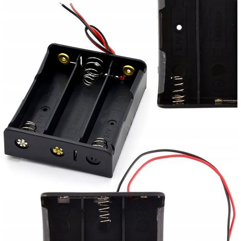 Korb 3 x 18650 in Reihe geschaltet + Kabel
