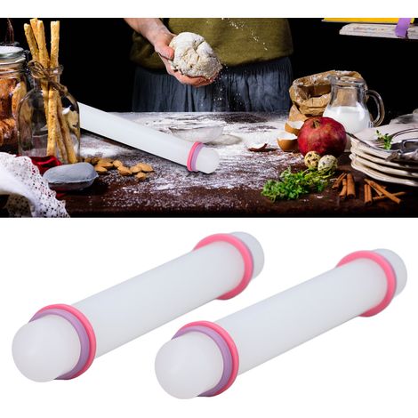 Deux rouleaux à pâtisserie antiadhésifs pour la cuisson de gâteaux fondants, vendus ensemble. (1/5)