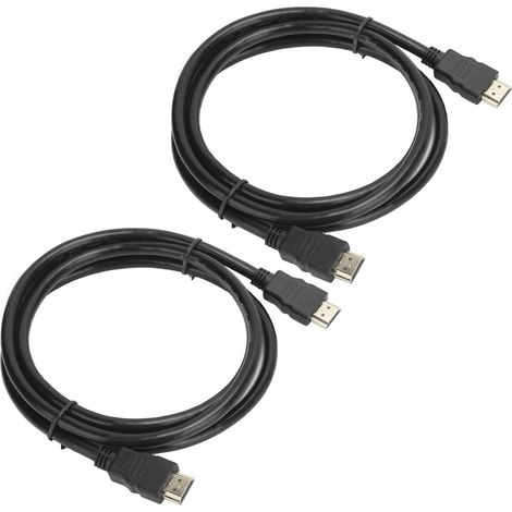 2Pcs Câble HDMI 1.4 Haute Vitesse Mâle-Mâle Blindage Cuivre 1080P 3M pour TV Home Cinéma (1/5)