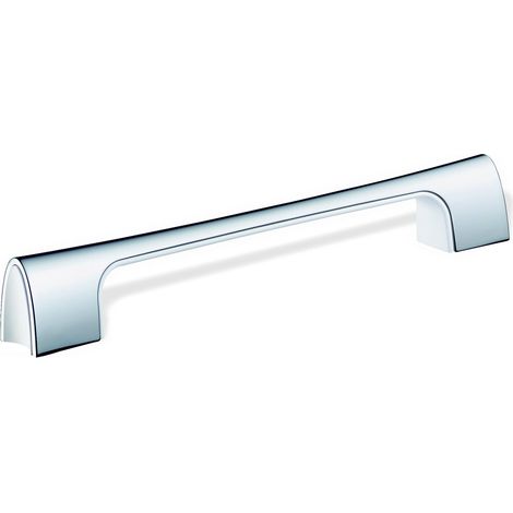 SCHWINN 22972 - Maniglia per mobili in zama e plastica, Trattamento Cromato Opaco, Distanza tra i Fori 160 mm, Colore Nero