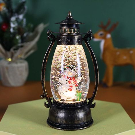 Lampe À Huile Manuel - Boule Cristal Lumineuse Pour Décoration De Noël Et D'Halloween - Lampe De Bureau Et De Chevet - 1 Pièce (1/3)