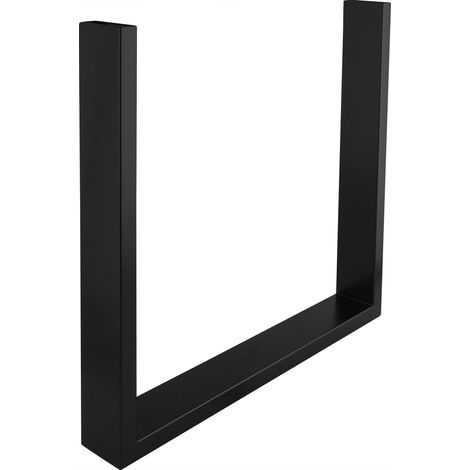 Simausrom Bankkufe Regular Slim Höhe 412mm - Bankgestell mit 100kg Tragkraft, Stahl schwarz lackiert