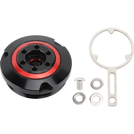 Öleinfülldeckel aus Aluminiumlegierung für Motorradmotoren, passend für HP2 Enduro R1200GS, R 1200 GS LC und R1200R, schwarz/rot (1/5)
