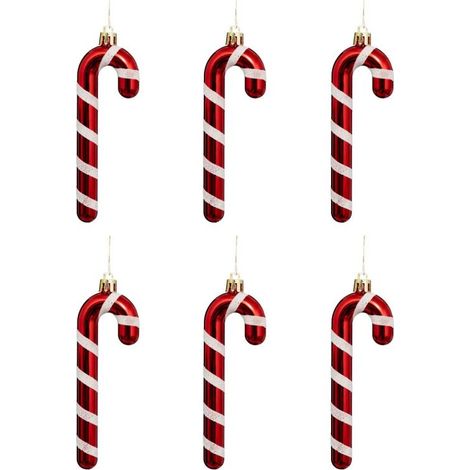 Paris Prix - Lot De 6 Sujets De Noël sucres D'orge 14cm Rouge (1/3)