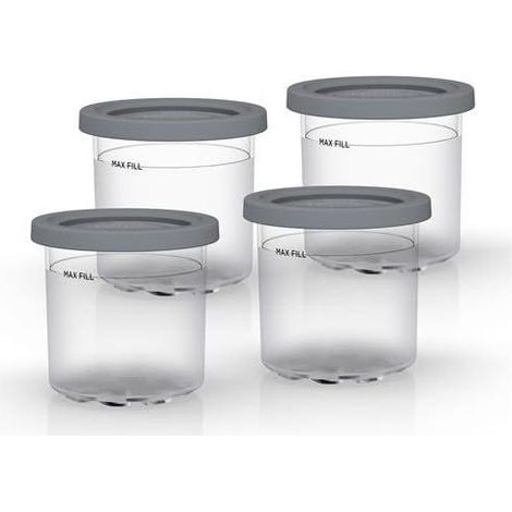 Ninja CREAMI NC300EU Set di 4 Vasi Grigi da 470 ml