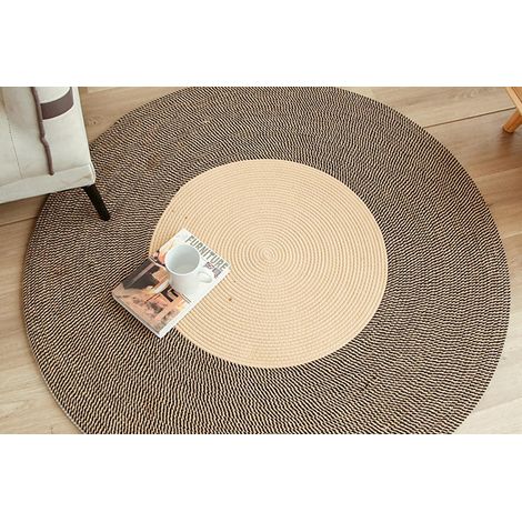 Tapis tressé - Couleur café 45 x 45 cm (1/2)