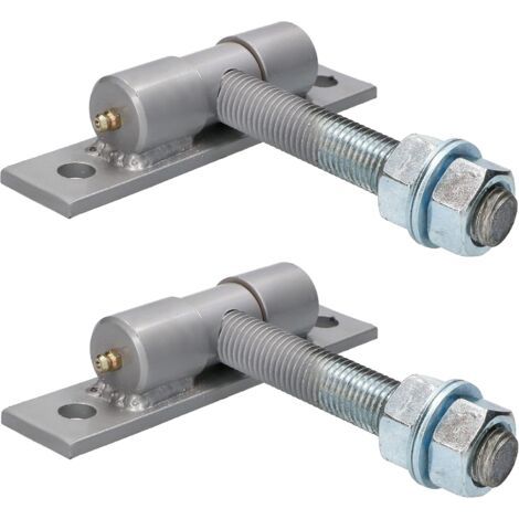 Lot de 2 anches de portail avec tôle à visser et tétons de lubrification réglables - Diamètre de 20 mm - Construction robuste-NANOTEH (1/5)