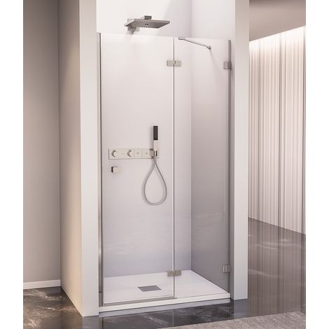 Porte de douche en alcôve FORTIS EDGE 1100 mm, verre clair, droite