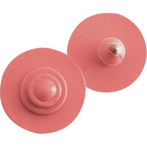 Boucles de marquage Ukaflex bouton+bouton nue rouge (1/3)