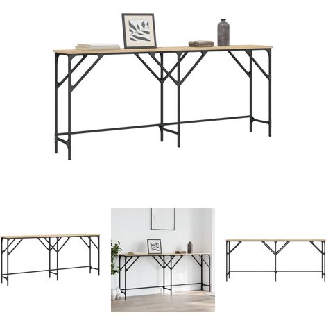 The Living Store Konsolentisch Sonoma-Eiche 180x29x75 cm Holzwerkstoff - Beistelltische (1/5)