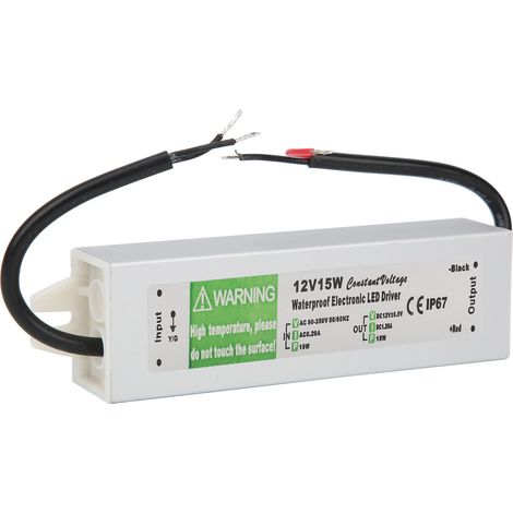 Alimentation à découpage étanche 15 W AC 90-250 V pour pilote de LED, transformateur d'alimentation DC 12 V (1/5)