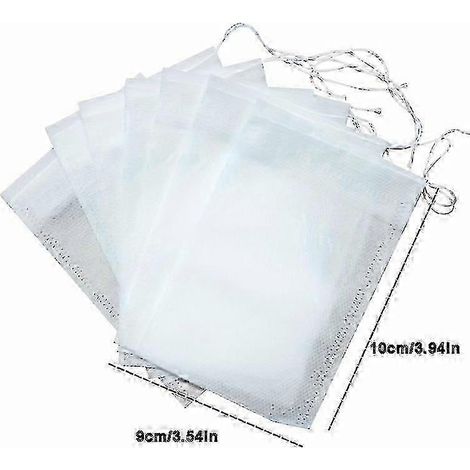 Sachets à épices réutilisables à cordon, 200 filtres transparents en tissu non tissé pour la cuisine, le thé, la soupe et l'infusion (1/5)