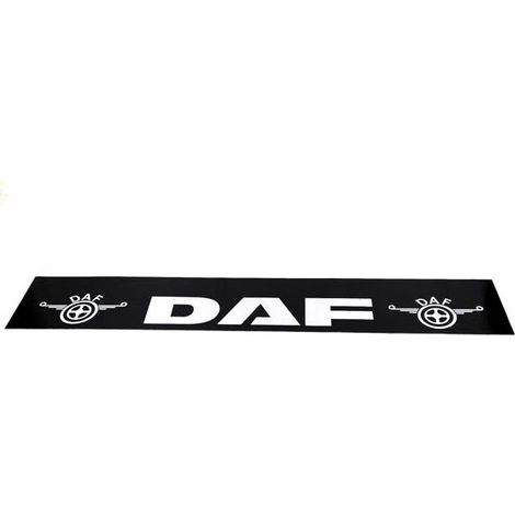 Garde-boue / presse-boue, arrière, 40x240cm, DAF, avec écriture blanche et logo sur fond noir, en caoutchouc résistant