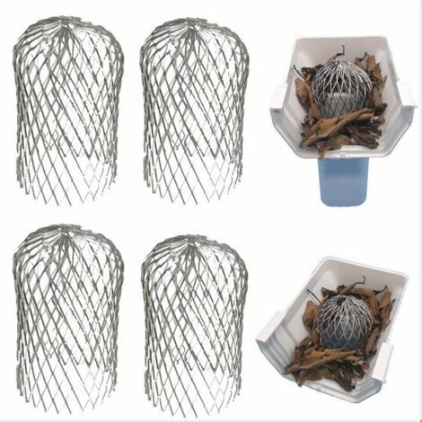 Filtres de Gouttière en Aluminium Grille Protection Gouttiere Protège-gouttières en Métal Protection Gouttiere Feuilles pour Maison, Avant-toit, Fossé, Égout 4 Pièces (1/4)