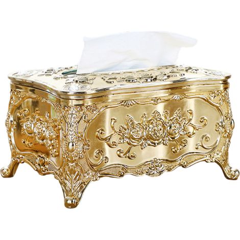 Boîte à serviettes élégante et raffinée, porte-serviettes rectangulaire en plastique acrylique pour salle de bain, toilettes, chambre, bureau, transformateur de style avec (1/5)