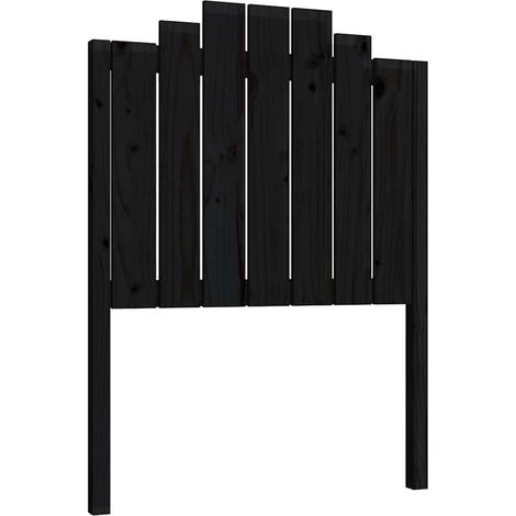 Maison Exclusive - Cabecero de cama madera maciza de pino negro 8