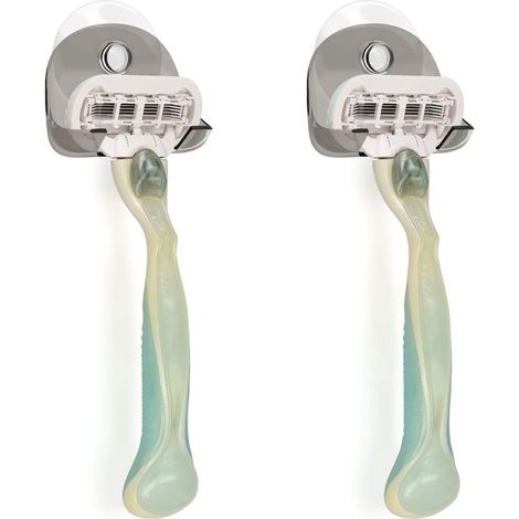 2 supports de gris/transparent avec ventouse - Support mural autocollant pour ( non inclus)