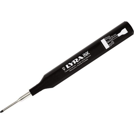Marqueur toute surface pour endroits difficiles – Encre permanente résistante à l'eau – Pointe télescopique en acier inox – Largeur trait 1 mm – Lyra