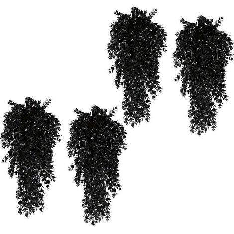 Décoration indispensable pour une fête d'Halloween : sapin noir à suspendre à l'envers (1/5)