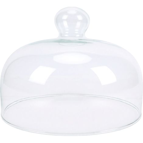 Couvercle Transparent anti-poussière en forme de dôme à gâteau, avec poignée sphérique, pour aliments, fête à domicile, 21x14cm (1/5)