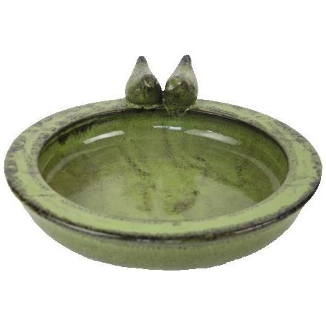 Elemento decorativo de jardín esschert-design fb489 cerámica verde vintage