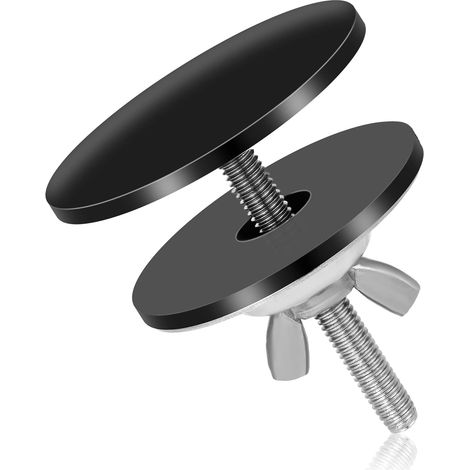 BEBUSINGOTO Tapa de orificio para grifo, 5 cm, de acero inoxidable, color negro, impermeable, para fregadero de cocina, color negro (1/5)