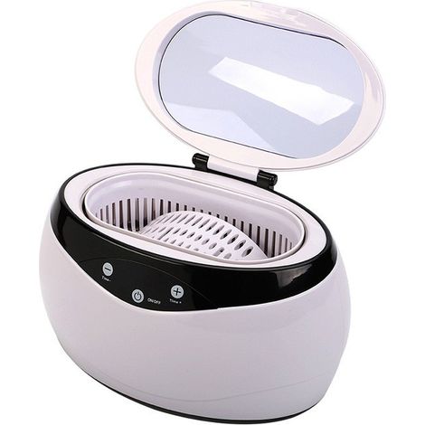 600ML Nettoyeur Ultrasons, 40000Hz Machine de Nettoyeur Bijoux à Ultrason, Blanc0 (1/5)