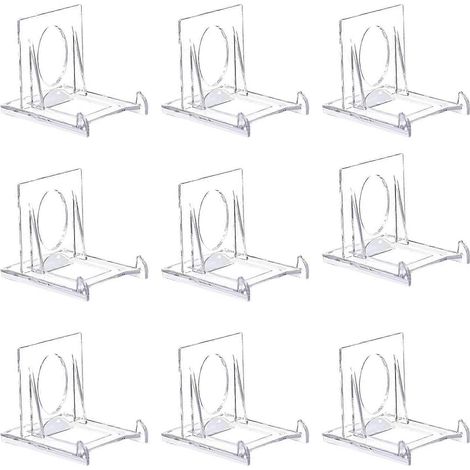 36 supports de plaque en acrylique transparent de 6,5 x 5 x 5,5 cm, présentoir réglable en plastique pour téléphone portable (1/5)
