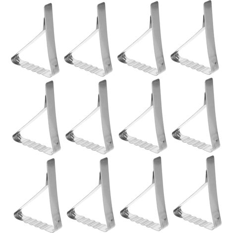 12 pinces robustes nappe – clips maintien ferme – intérieur/extérieur – repas/événements – protection tissu – sécurisées (1/5)