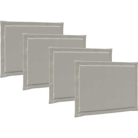 Cojines para asiento 4 pcs Gris Claro 47 x 36 x 2 cm Poliéster vidaXL