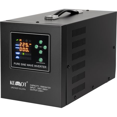 Unterbrechungsfreie Stromversorgung kemot PROsinus-1500-LFP4 12V 230V 1500VA/1050W