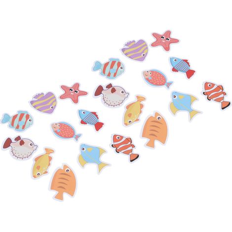 Lot de 2 stickers muraux imperméables pour salle de bain enfants, décalcomanies antidérapantes givrées pour baignoire, autocollants arc-en-ciel poissons animaux (Modèle : YXYG-01 Poisson arc-en-ciel) (1/5)