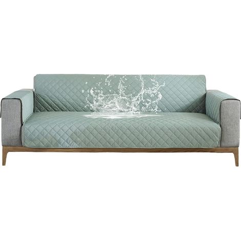Wasserdichter, rutschfester einteiliger Sofabezug für Haustiere (Hellgrün, 2-Sitzer) Sofa-Schonbezug mit Armlehnen