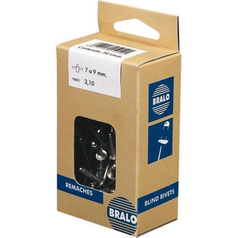 Remache aluminio BRALO cabeza ancha - 4,8x16mm (1/2)