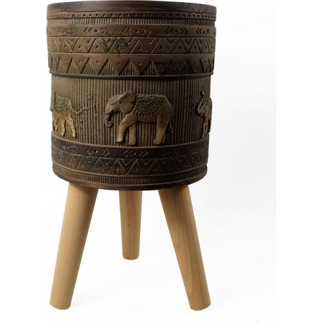40cm x 21.5cm Zandi Elephant Composite Large Planter (1/4)