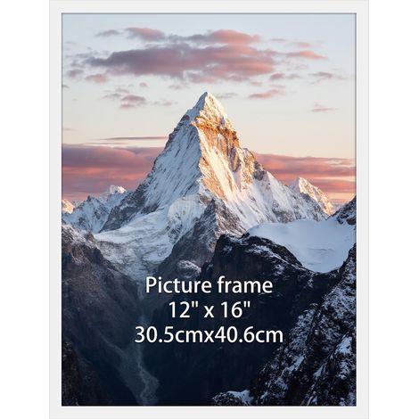Cadre 30x40 cm Blanc, Adapté pour Posters, Photos et Puzzles, Grand Cadre pour Salon, Bureau, Galerie Affichage Mural (1/5)
