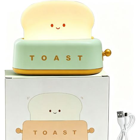 Luce notturna LED per bambini in silicone, ricaricabile tramite USB, con funzione di attenuazione con clic e timer, luce notturna morbida per bambini, ideale come regalo di compleanno o Natale (verdur (1/5)