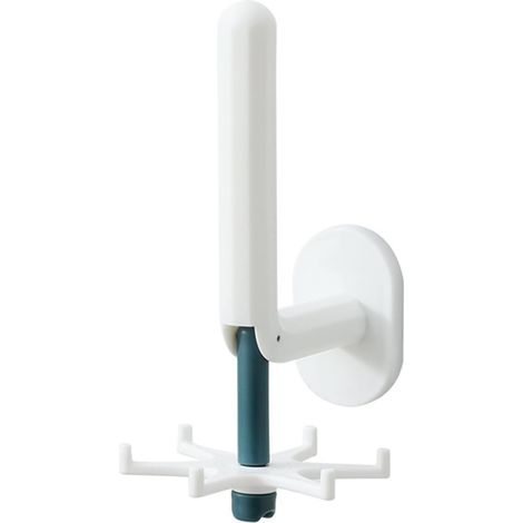 Multifunktionaler, drehbarer Haken ohne Bohren, sechszackige Wandhalterung zum Aufhängen von Mänteln und Accessoires (1/5)
