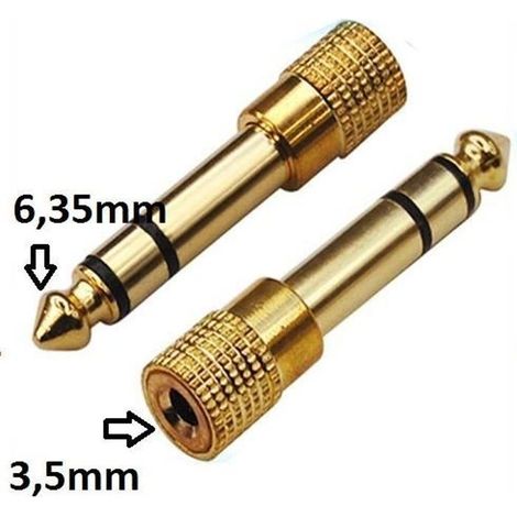 Adaptateur Jack - Neuf - 6.35mm mâle vers 3.5mm femelle - Audio - Convertisseur