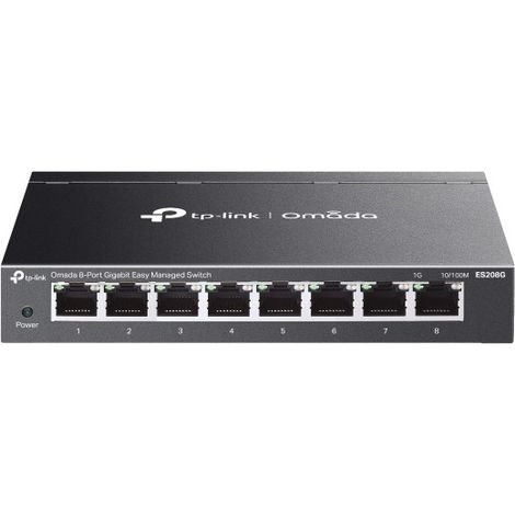 TP-Link ES208G Netzwerk-Switch Managed Gigabit Ethernet (10/100/1000) Schwarz