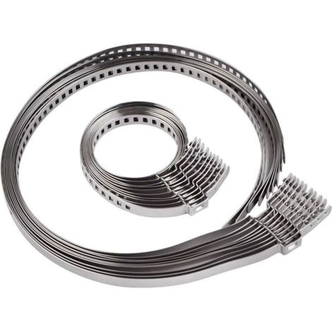 10PCS Universal CV Joint Clamp Adjustable Stainless Steel Hose Clamp (1/5)
