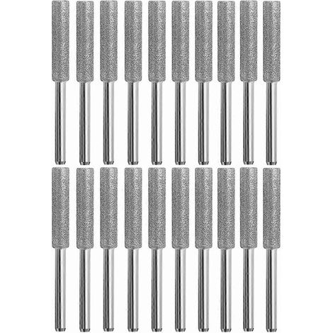 Pierre à aiguiser diamantée de 4,8 mm pour tronçonneuse, lot de 20 - FFY (1/5)