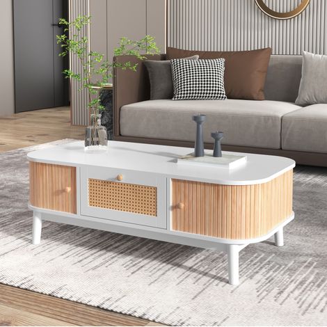 Mesa centro con almacenaje MDF 110x55 cm OKMYHOME (1/5)
